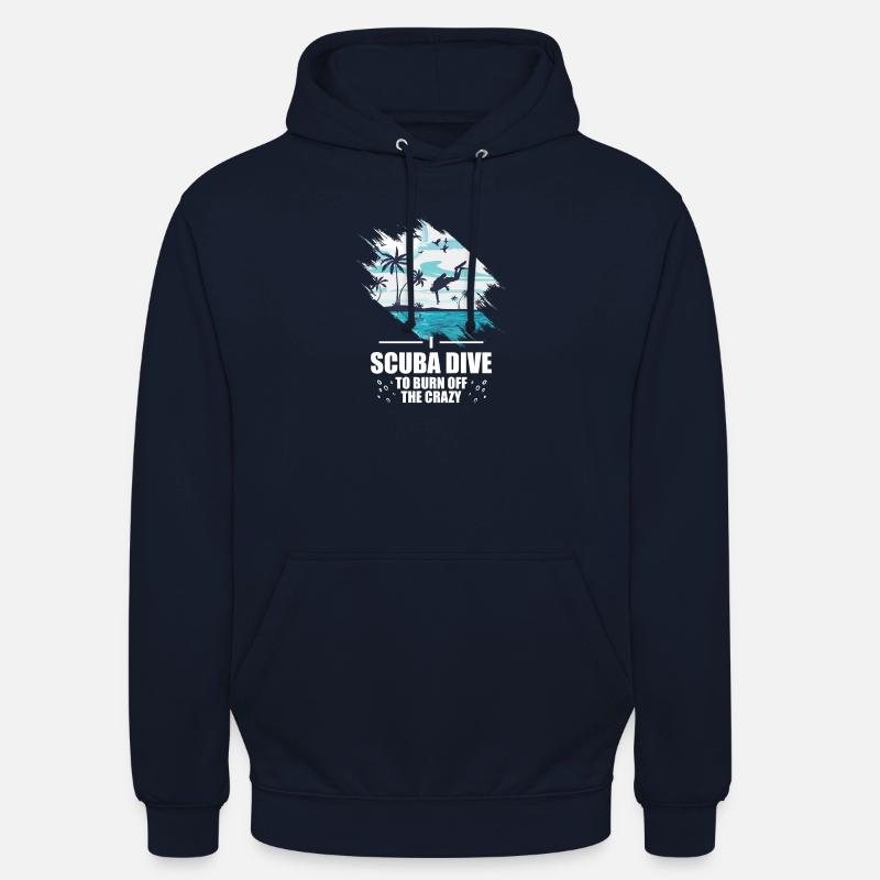 Scuba Diver Speerfischen Design - Unisex Hoodie - Navy