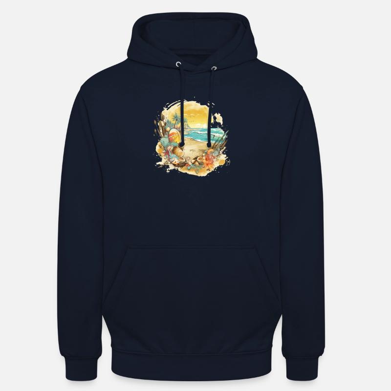 Rêve de plage - Sweat-shirt à capuche unisexe - marine