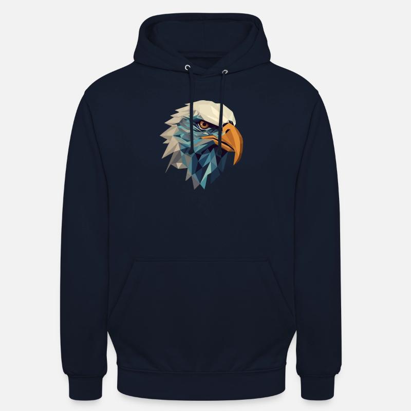 Stylized, geometric eagle - Unisex Hoodie - navy
