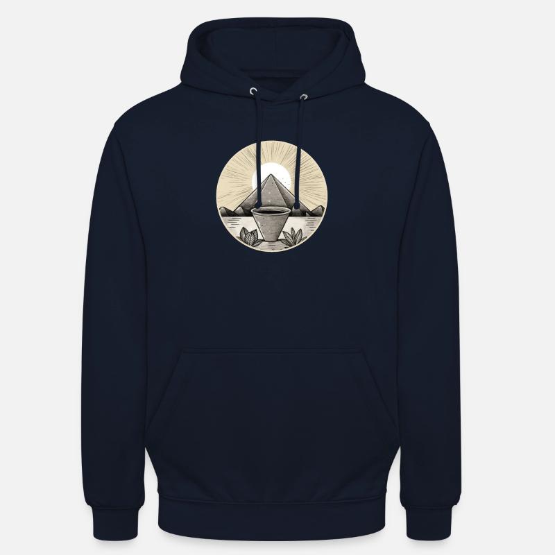 Pyramide 01 - Sweat-shirt à capuche unisexe - marine