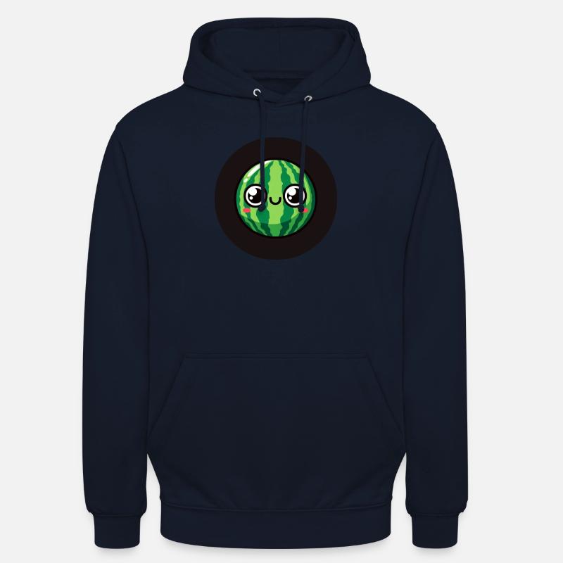 Pastèque sucrée avec des yeux - Sweat-shirt à capuche unisexe - marine