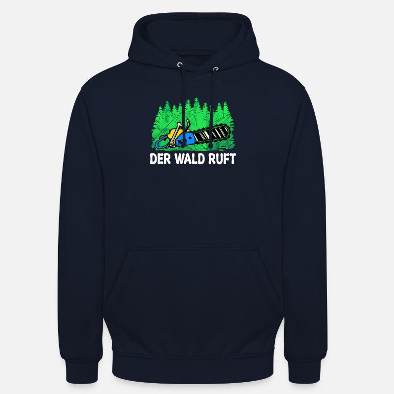 Lumberjack tronçonneuse arbre déclaration Lumberjack - Sweat-shirt à capuche unisexe - marine