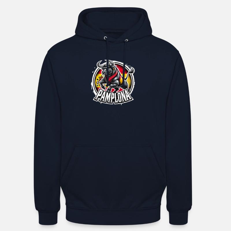 Vacances à Pampelune en Espagne - Sweat-shirt à capuche unisexe - marine