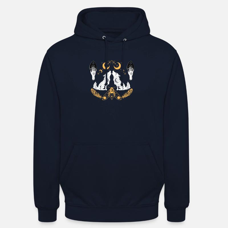 Lunar Wolves Emblem - Unisex Hoodie - navy