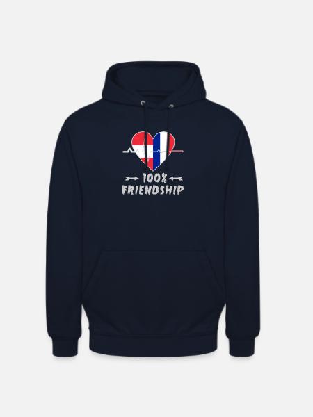 Austria and France 100% friendship - Unisex Hoodie - navy