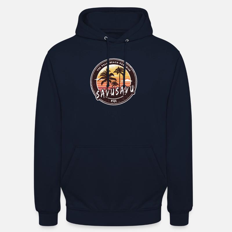 Savusavu – Palm Beach Paradise - Sweat-shirt à capuche unisexe - marine