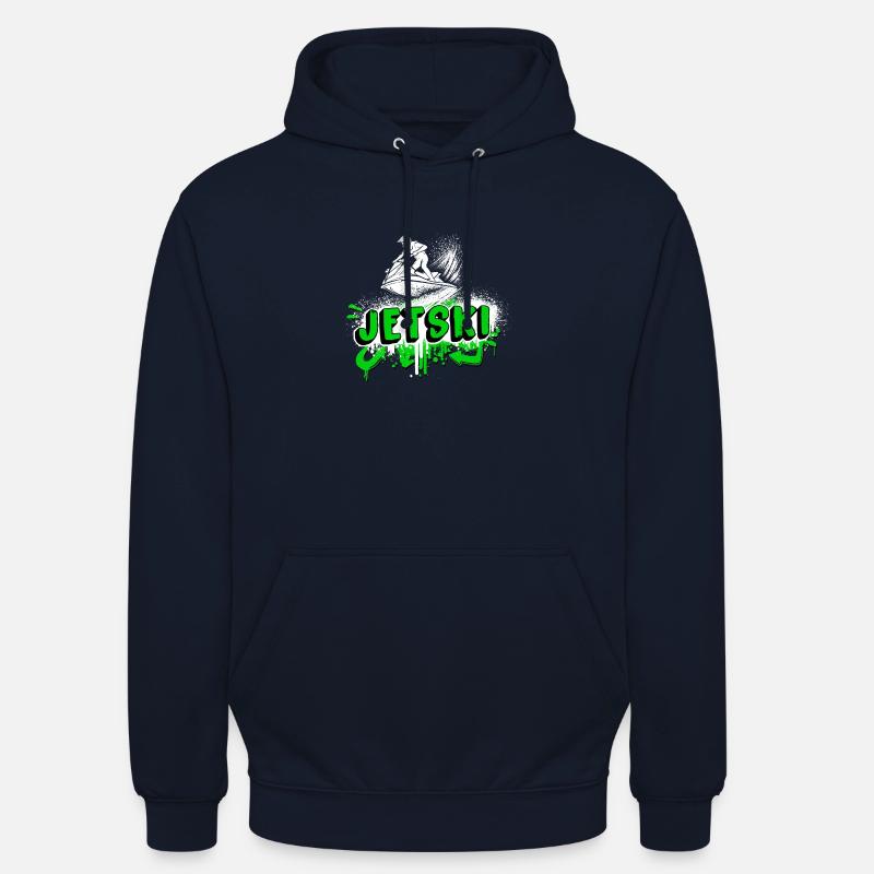Jetski Graffiti – Splash and Ride - Unisex Hoodie - Navy