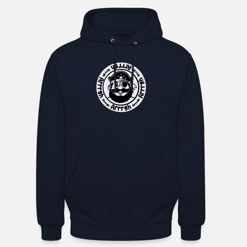 Funny pirate with eye patch - Unisex Hoodie - navy