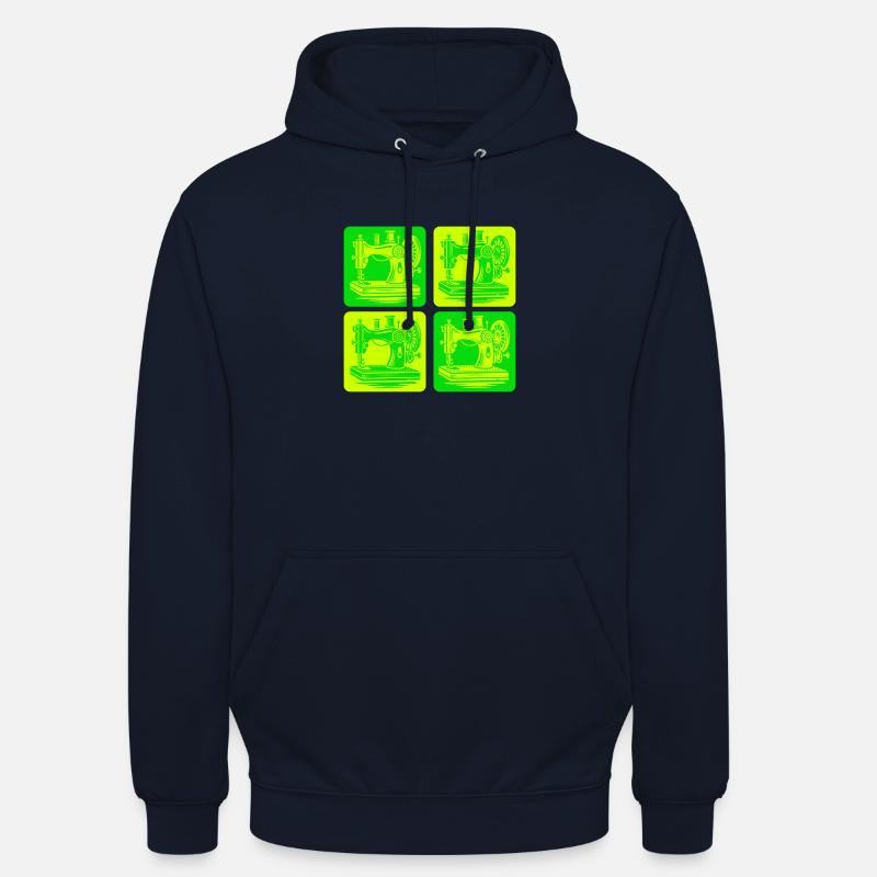 Conception de machines à coudre - Sweat-shirt à capuche unisexe - marine