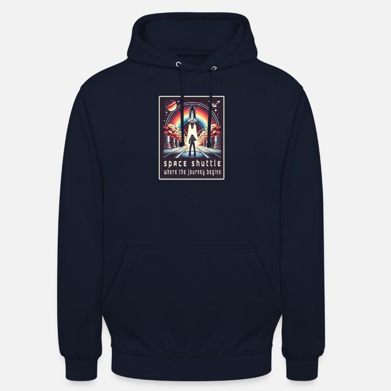 Navette spatiale - Le voyage commence - Sweat-shirt à capuche unisexe - marine