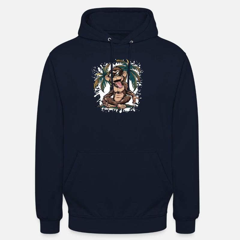 Monkey Island Palm Tree - Unisex Hoodie - navy