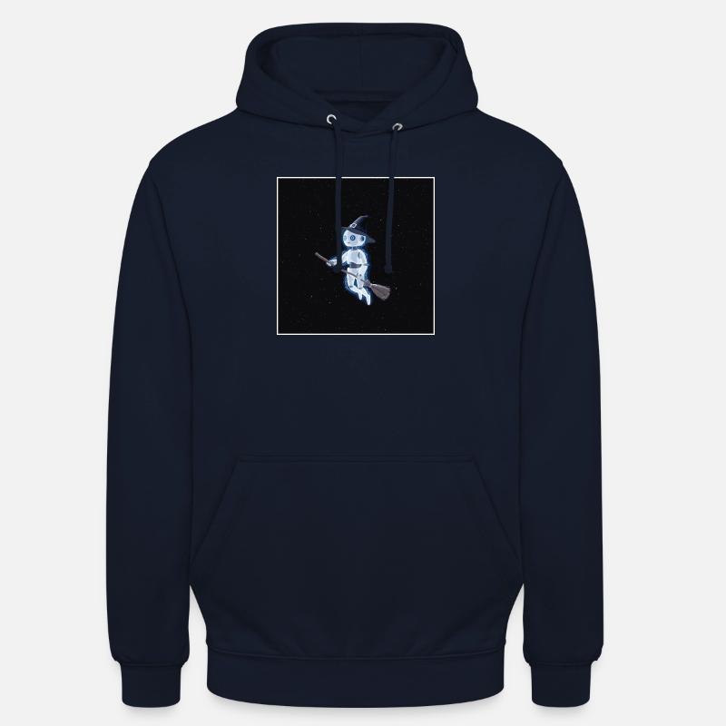 Robot sorcière dans l'espace - Sweat-shirt à capuche unisexe - marine