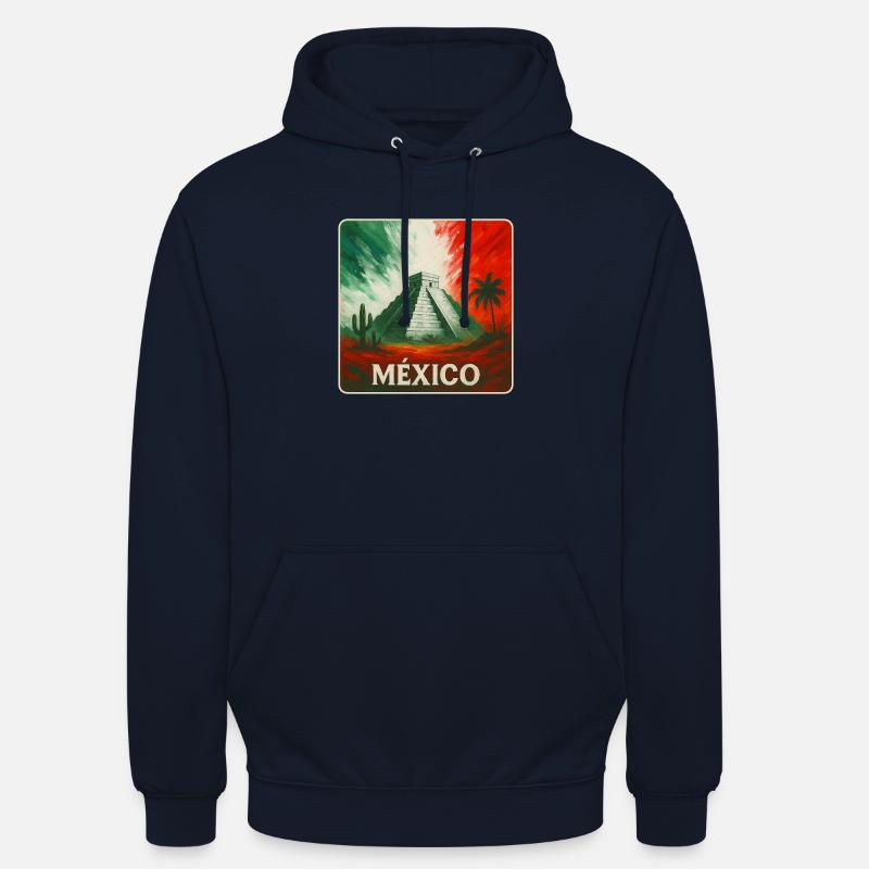 Conception des pyramides du Mexique - Sweat-shirt à capuche unisexe - marine
