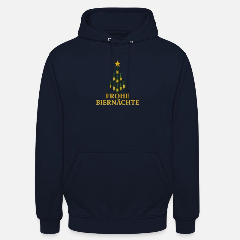 Frohe Biernächte Bier Weihnachtsbaum - Unisex Hoodie - Navy