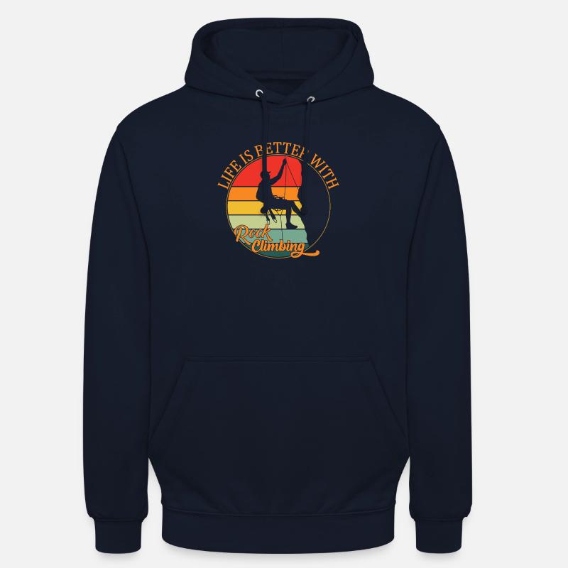 Das Leben ist besser mit Klettern - Unisex Hoodie - Navy