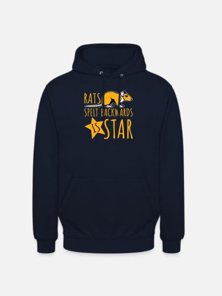 Rats Spelt Backwards Is Star Lustiger Ratte Spruch - Unisex Hoodie - navy