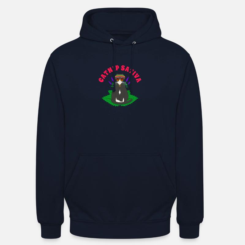Herbe à chat Sativa - Sweat-shirt à capuche unisexe - marine