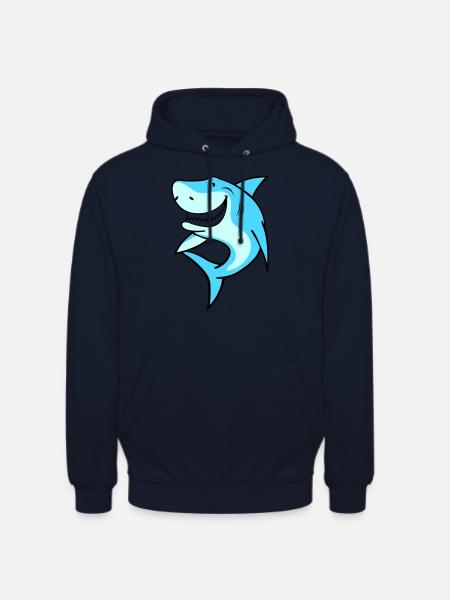 Requin - Sweat-shirt à capuche unisexe - marine