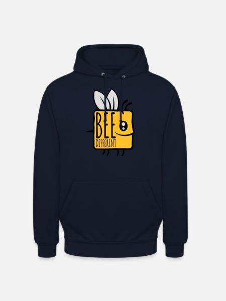 bee citation différente - Sweat-shirt à capuche unisexe - marine