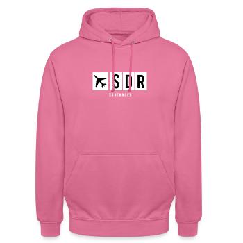 SANTANDER AIRPORT - Unisex Hoodie - pink - Front - Alina (178cm) & Michal (187cm)