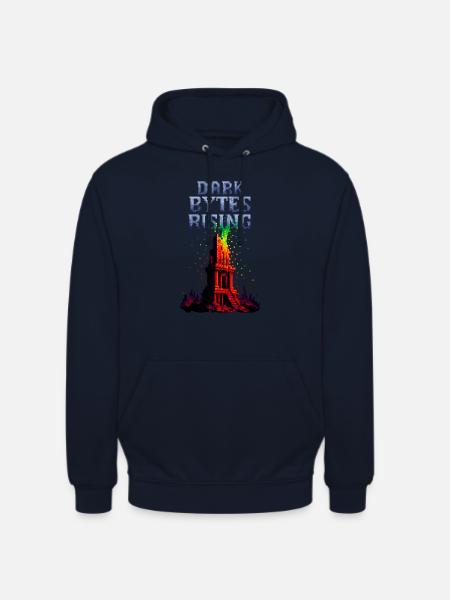 Dark Bytes Rising – Digital Awakening - Unisex Hoodie - Navy
