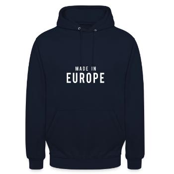 MADE IN EUROPE - Unisex Hoodie - Navy - Vorne - Alina (178cm) & Michal (187cm)