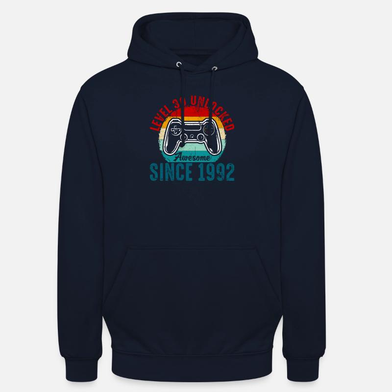 Level 30 Unlocked Retro Controller Tee - Unisex Hoodie - navy