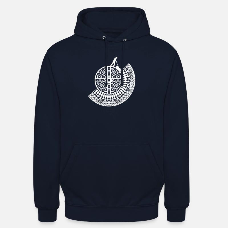 Tondeuse à gazon Mandala - Sweat-shirt à capuche unisexe - marine