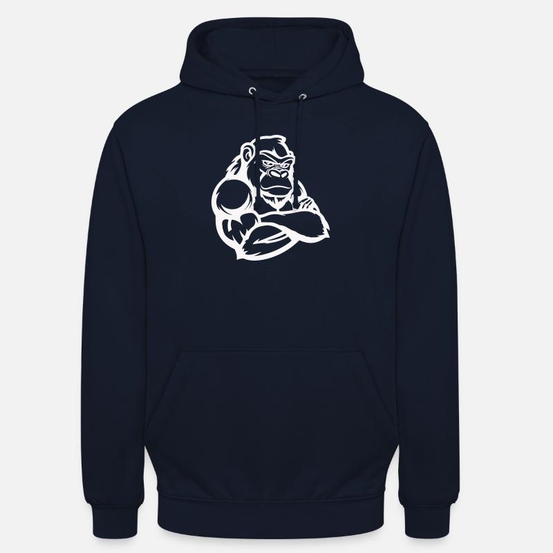 Bande dessinée Gorille - Sweat-shirt à capuche unisexe - marine