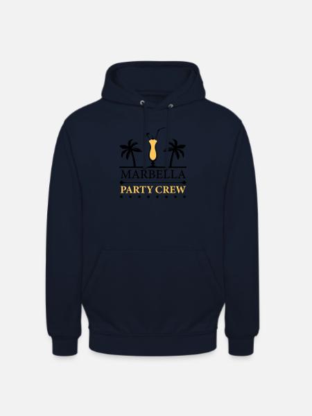Equipaggio della festa di Marbella - Felpa con cappuccio unisex - blu scuro