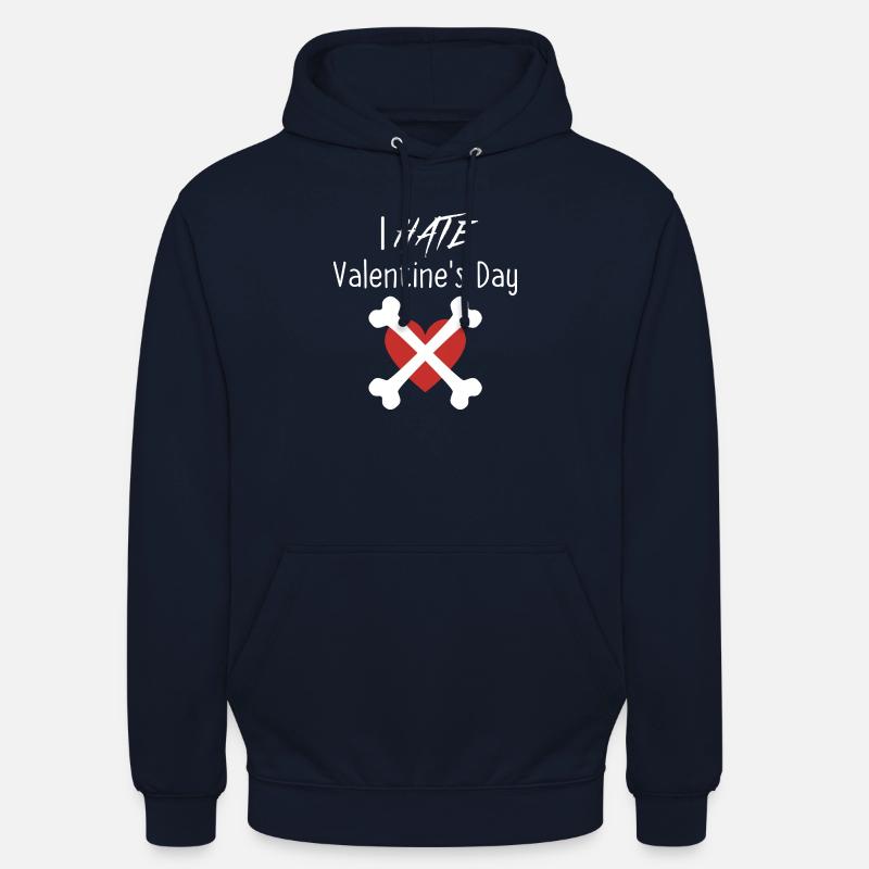 I Hate Valentine's Day - Unisex Hoodie - navy