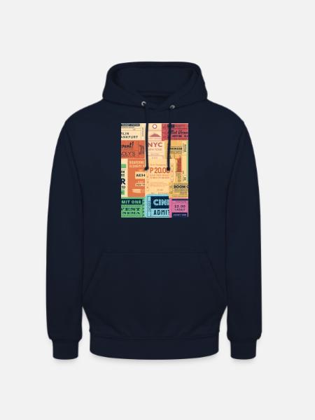 Old Tickets - Unisex Hoodie - Navy