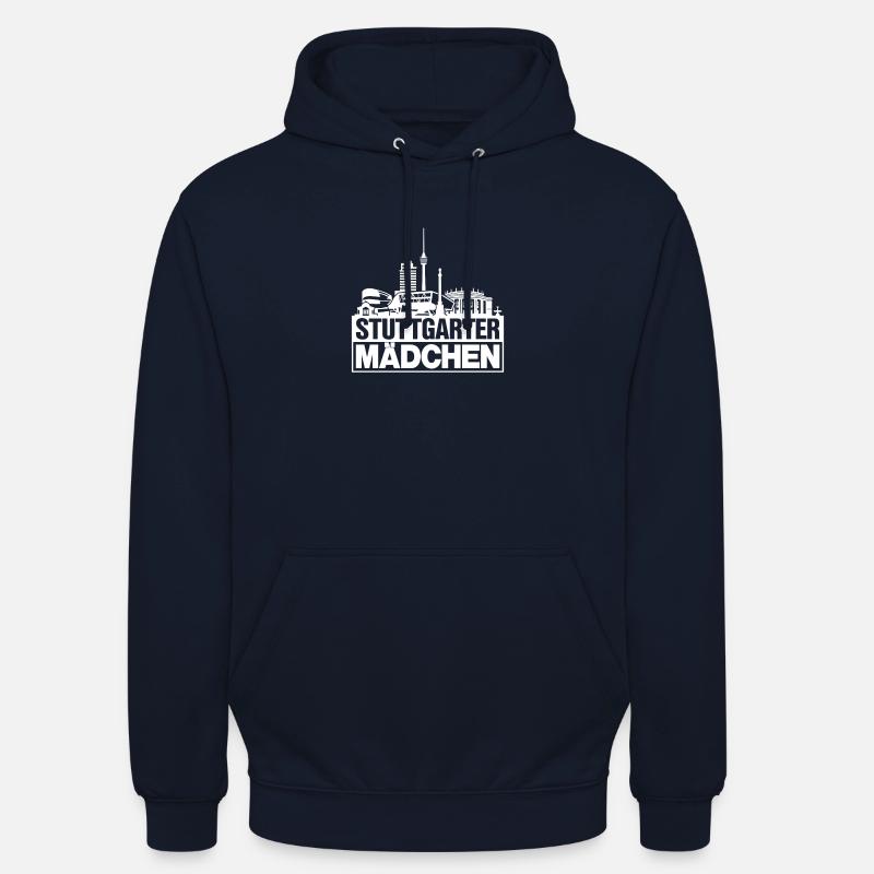 Stuttgart mädchen Weiss Stuttgart cadeau - Sweat-shirt à capuche unisexe - marine