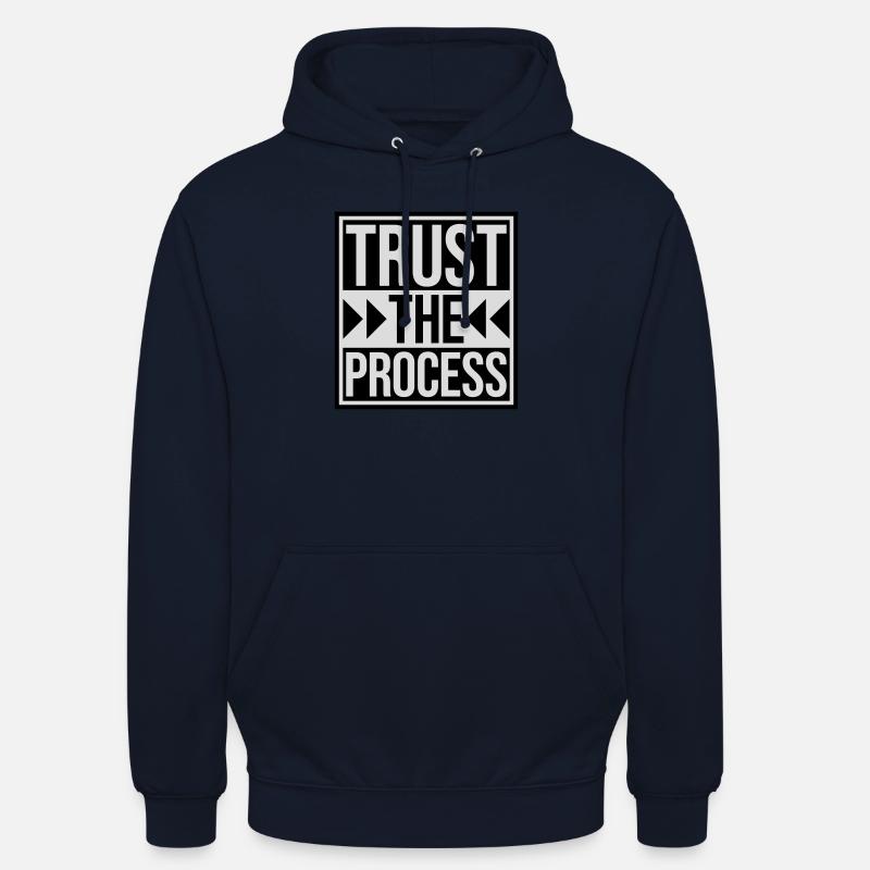 faire confiance au processus Devis - Sweat-shirt à capuche unisexe - marine