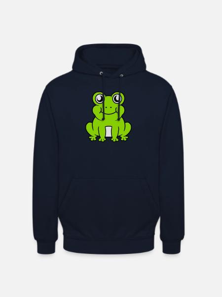 Small seated sweet frog - Unisex Hoodie - navy