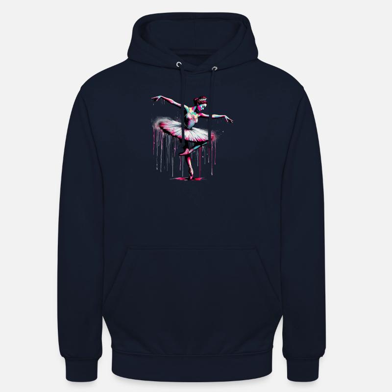Danseuse de ballet avec tutu - Sweat-shirt à capuche unisexe - marine
