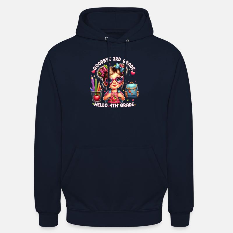 Goodbye 3rd Grade Hello 4th - Unisex Hoodie - navy