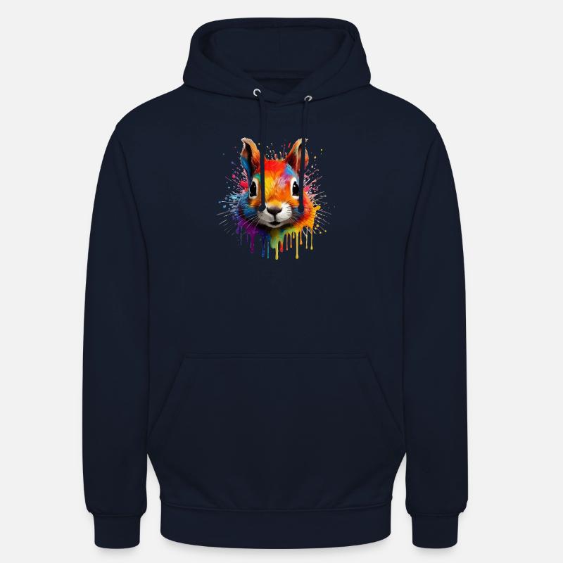 Buntes Eichhörnchen  - Unisex Hoodie - Navy