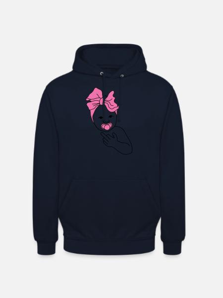 Baby Middlefinger Pink - Unisex Hoodie - navy