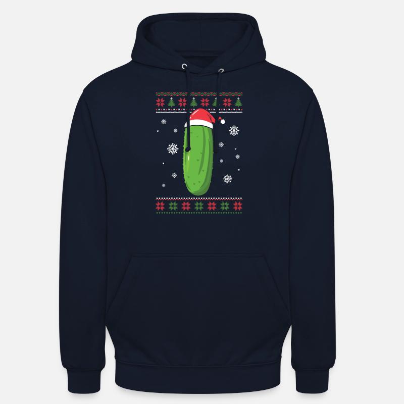 Cadeaux de concombre de Noël - Sweat-shirt à capuche unisexe - marine