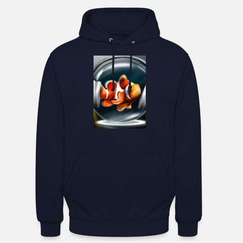 Clownfisch Kopfhörer - Unisex Hoodie - Navy