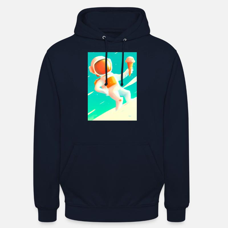 Astronaut mit Eiscreme - Unisex Hoodie - Navy