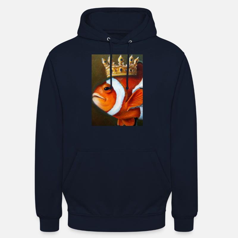 Clownfisch mit einer Krone - Unisex Hoodie - Navy
