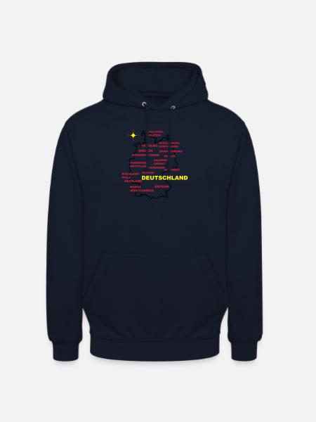 deutschland land karte - Unisex Hoodie - Navy