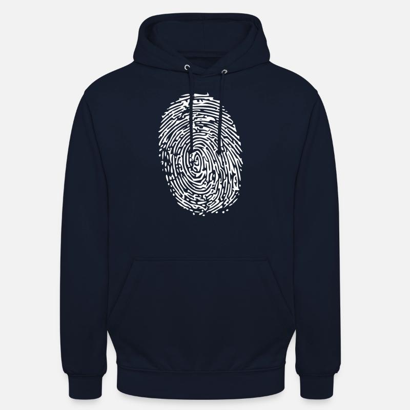 Cadeau d'empreinte digitale d'empreinte digitale - Sweat-shirt à capuche unisexe - marine