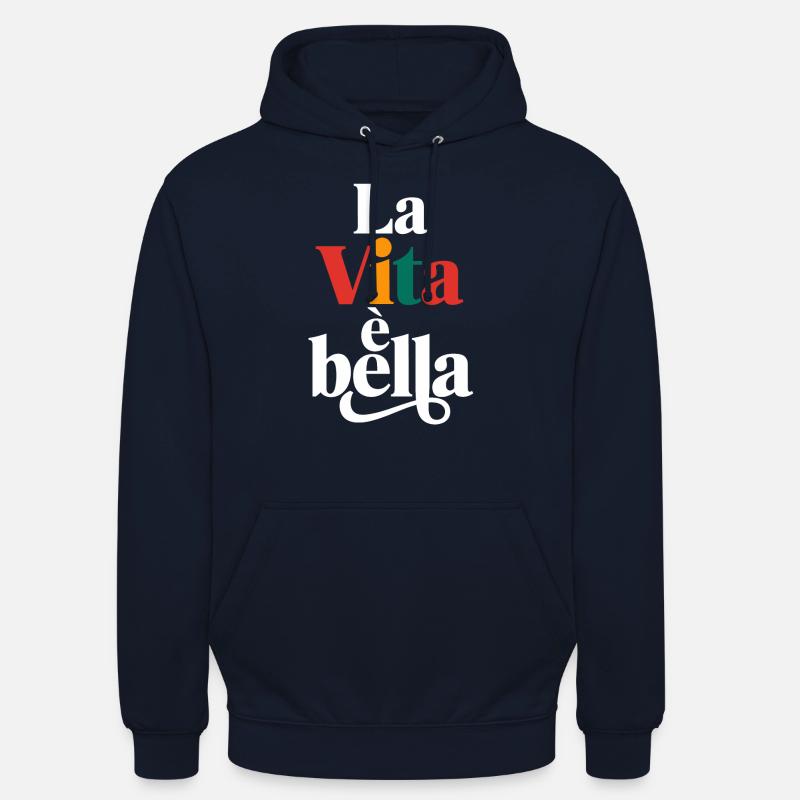 La vita è bella - Sweat-shirt à capuche unisexe - marine