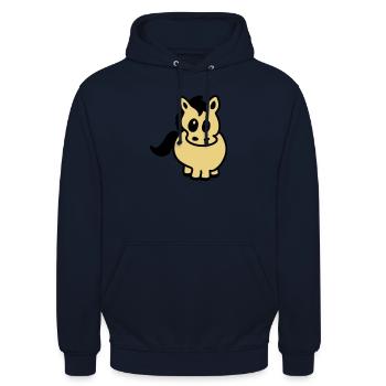 Thick bangs - Unisex Hoodie - navy - Front - Alina (178cm) & Michal (187cm)