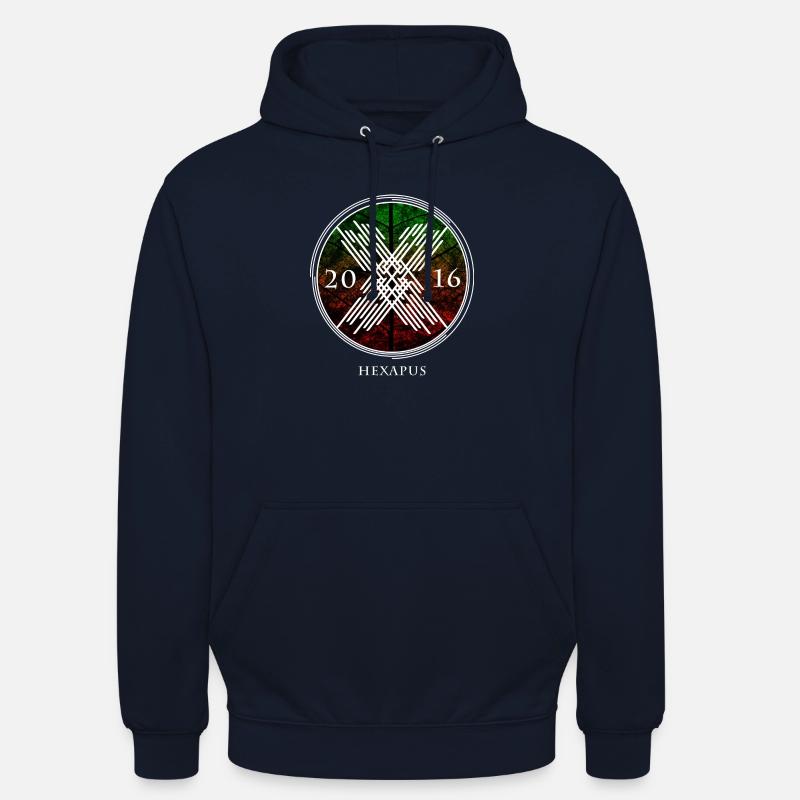 X-Blatt-Hexapus-Design - Unisex Hoodie - Navy