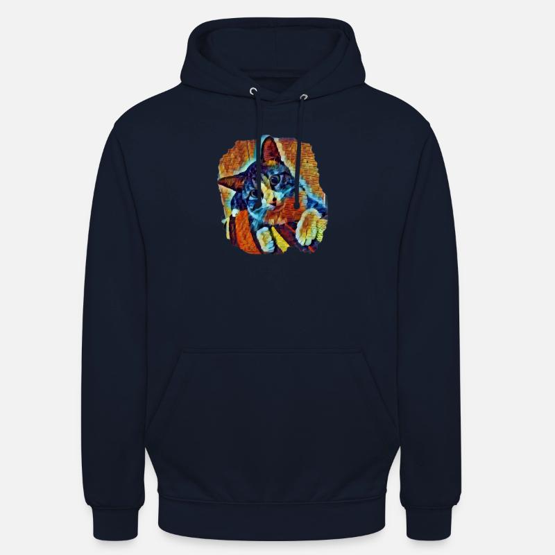 Lukas - Sweat-shirt à capuche unisexe - marine