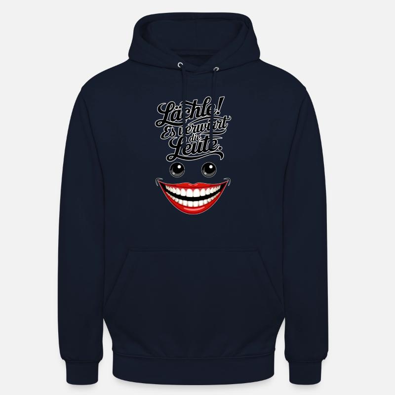 Toujours souriant - Sweat-shirt à capuche unisexe - marine